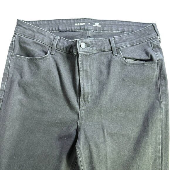 Old Navy Size 16 Wow Super Skinny High Rise Black Stretch Denim Womens Jean - Picture 3 of 10